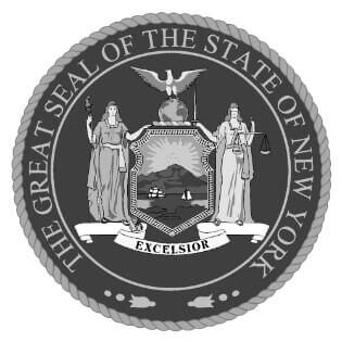 Stewart Lee Karlin Law Group PC State Seal of New York - Black and White