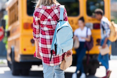 Student with an IEP in a New Jersey school yard, symbolizing advocacy and legal protection from bullying.