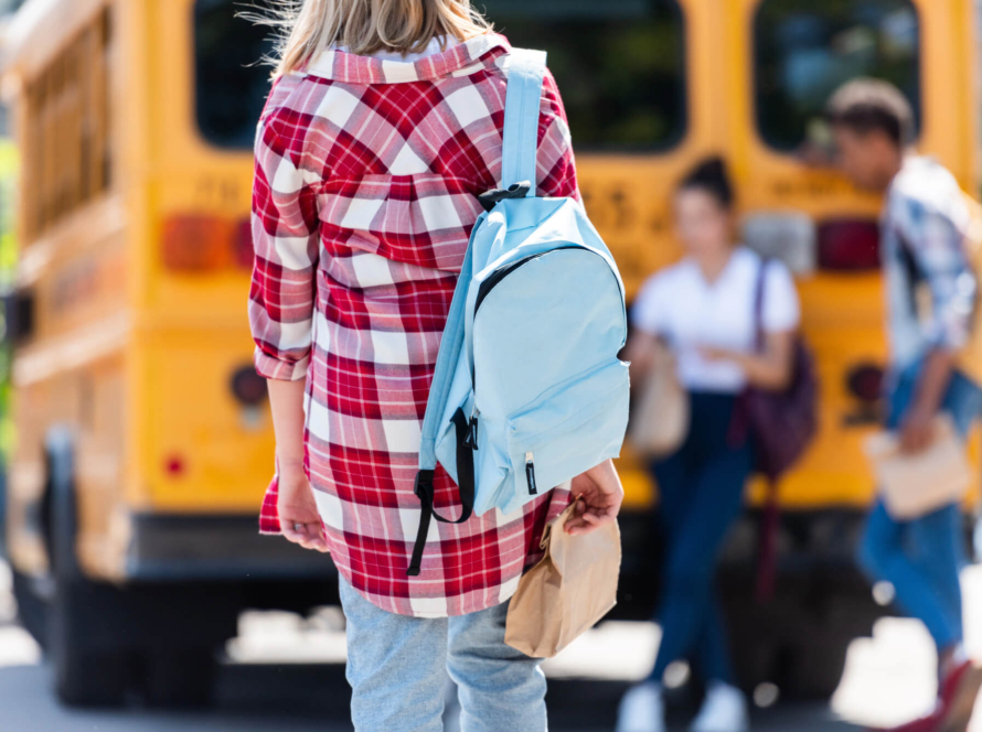Student with an IEP in a New Jersey school yard, symbolizing advocacy and legal protection from bullying.
